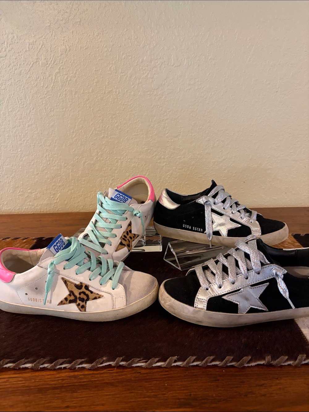 TWO Pair Golden Goose Super Star Style Sneakers  *READ DESCRIPTION
